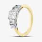 18ct Yellow Gold Certified 1.63ct Radiant Cut Diamond Five Stone Ring RN10763