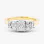 18ct Yellow Gold Certified 1.63ct Radiant Cut Diamond Five Stone Ring RN10763