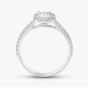 18ct White Gold Certificated 1.04ct Cushion Cut Diamond Shoulder Set Halo Ring J10648X/24-14-044 M