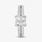 18ct White Gold Shoulder Set Princess Cut 0.56ct Diamond Cluster Ring PR9126