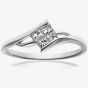 18ct White Gold 0.25ct Princess Cut Four Stone Diamond Ring PR09166 18KW