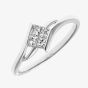 18ct White Gold 0.25ct Princess Cut Four Stone Diamond Ring PR09166 18KW
