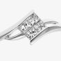 18ct White Gold 0.25ct Princess Cut Four Stone Diamond Ring PR09166 18KW