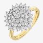 18ct Yellow Gold 1.00ct Diamond Heart Cluster Ring PR07116 18KY
