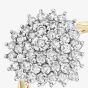 18ct Yellow Gold 1.00ct Diamond Heart Cluster Ring PR07116 18KY