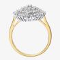 18ct Yellow Gold 1.00ct Diamond Heart Cluster Ring PR07116 18KY