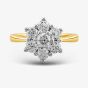  18ct Yellow Gold 1.00ct Diamond Cluster Ring BOJHX N