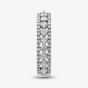  9ct White Gold Diamond Three Row Half Eternity Ring PR10669 