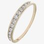 9ct Yellow Gold 0.25ct Graduating Diamond Half Eternity Ring PR04775Y