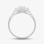 18ct White Gold 0.50ct Princess Cut Three Stone Ring BDXJ