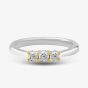  18ct White Gold 0.25ct Diamond Three Stone Ring BMZH 