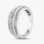 9ct White Gold 1.00ct Diamond Channel Set Three Row Ring TH011762R