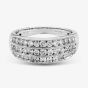 9ct White Gold 1.00ct Diamond Channel Set Three Row Ring TH011762R