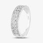 9ct White Gold 0.50ct Diamond Three Row Ring TH011725112155
