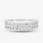 9ct White Gold 0.50ct Diamond Three Row Ring TH011725112155