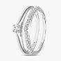 9ct White Gold 0.25ct Diamond Bridal Ring Set PR08560W