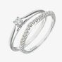 9ct White Gold 0.25ct Diamond Bridal Ring Set PR08560W