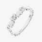 9ct White Gold 0.03ct Diamond Set Hearts Ring PR08735W