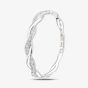 9ct White Gold 0.07ct Diamond Twist Eternity Ring PR12706W