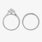 9ct White Gold 1.00ct Diamond Cluster Halo Bridal Set TH011791R