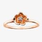 9ct Rose Gold Diamond Five Petal Flower Ring CH50RG