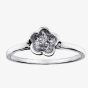 9ct White Gold Diamond Five Petal Flower Ring CH50WG