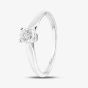 9ct White Gold 0.25ct Diamond Bridge Accent Solitaire Ring TH011886R