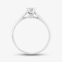 9ct White Gold 0.25ct Diamond Bridge Accent Solitaire Ring TH011886R