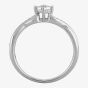 9ct White Gold Diamond Shoulder Twist Ring S5025D-9W-018G 