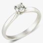 9ct White Gold 0.20ct Claw-set Diamond Solitaire Ring 8645/9W/DQ1020