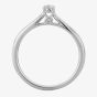 9ct White Gold 0.10ct Diamond Bridge Accent Diamond Solitaire Ring TH011825112157