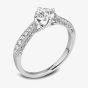 18ct White Gold Fancy Diamond Shoulders Ring VR8
