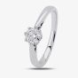 18ct White Gold Eight Claw Cathedral-Set Diamond Solitaire Ring (min 0.50ct) CR11065/18KW