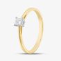 18ct Yellow Gold 0.25ct Princess Cut Diamond Solitaire Ring BGOJ