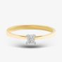 18ct Yellow Gold 0.25ct Princess Cut Diamond Solitaire Ring BGOJ