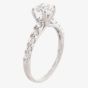 18ct White Gold 1.00ct Certificated Diamond Solitaire Ring 3227WG/100-18
