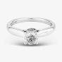 18ct White Gold 1.00ct Diamond Bridge Accent Solitaire Ring TH011992R