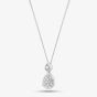 9ct White Gold & Diamond Double Teardrop Necklace PP05987 5.13.0024