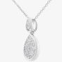 9ct White Gold & Diamond Double Teardrop Necklace PP05987 5.13.0024