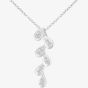 9ct White Gold & Diamond Six Teardrop Necklace PP05955