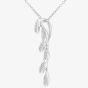 9ct White Gold & Diamond Six Teardrop Necklace PP05955