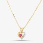 9ct Yellow Gold Ruby & Diamond Heart Necklace LT13070C RUBY