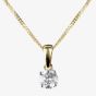 9ct Yellow Gold 0.33ct Claw-set Diamond Pendant 1304P/9Y/DQ1033