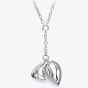 Sterling Silver Diamond Double Pear Shaped Necklace PNE01762