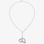 Sterling Silver Diamond Double Pear Shaped Necklace PNE01762