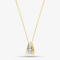 9ct Yellow Gold Brilliant Cut Diamond Curved Necklace P1240/10C-10