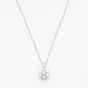 18ct White Gold Approx 0.50Ct Diamond Daisy Cluster Pendant Necklace KDCP50/31719C