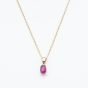 9ct Yellow Gold 0.61ct Oval Cut Ruby Pendant Necklace HM-62-61-002