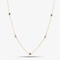 9ct Yellow Gold Emerald & Diamond Necklace RJN04756-E