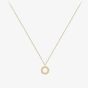 18ct Yellow Gold Multi Diamond Open Circle Necklace 12125147266